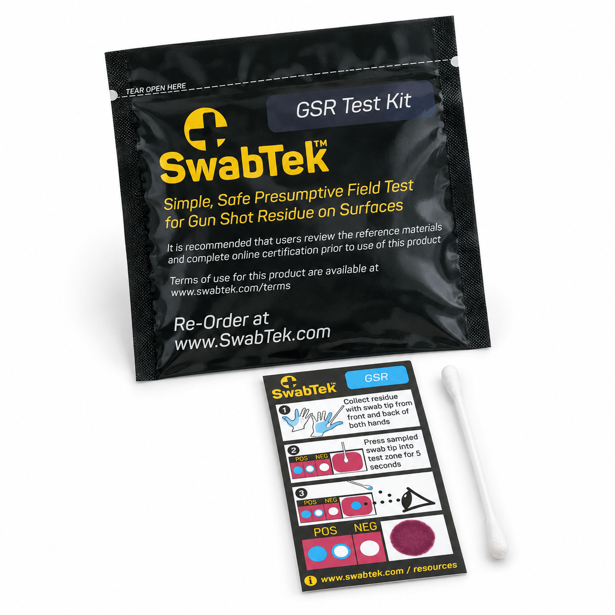 SwabTek Gunshot Residue kit packaging
